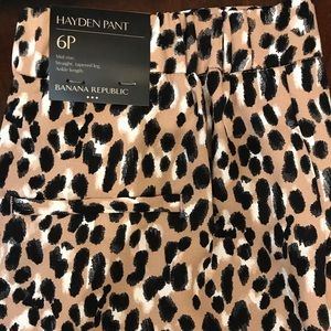 Silk leopard pants